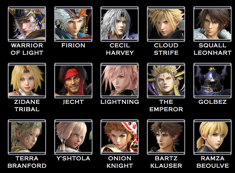 Dissidia Final Fantasy NT Personajes 12 - 15